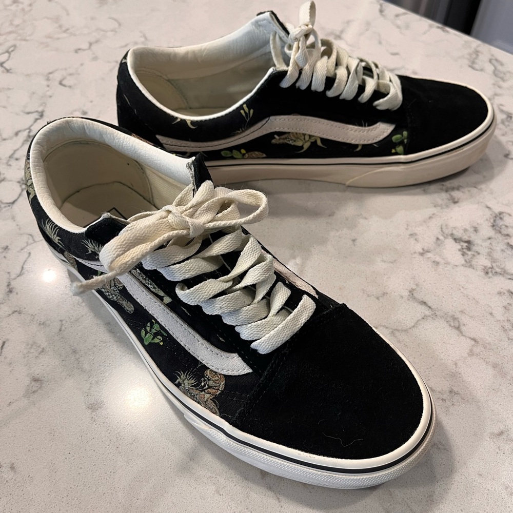 Vans Old Skool Desert Snake Black Skate Shoes 9.5